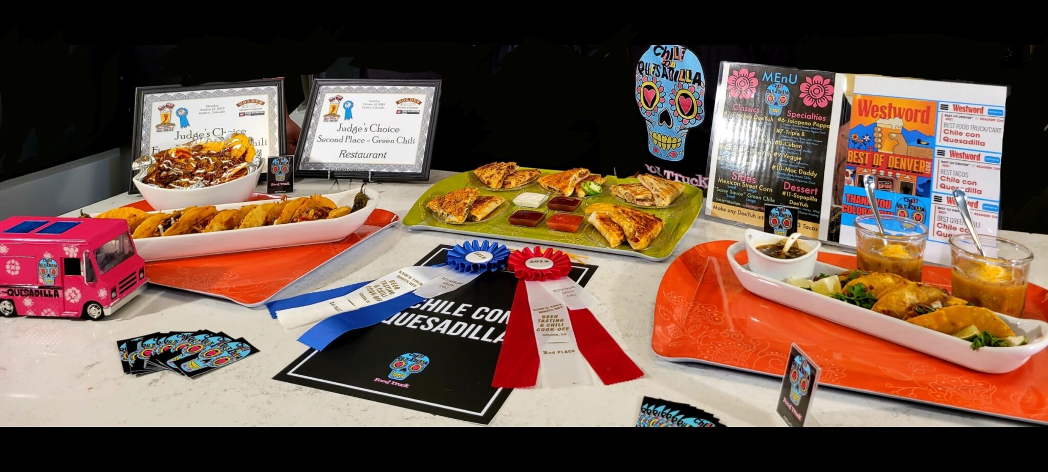 Chile con Quesadilla A food truck featuring award winning green chile