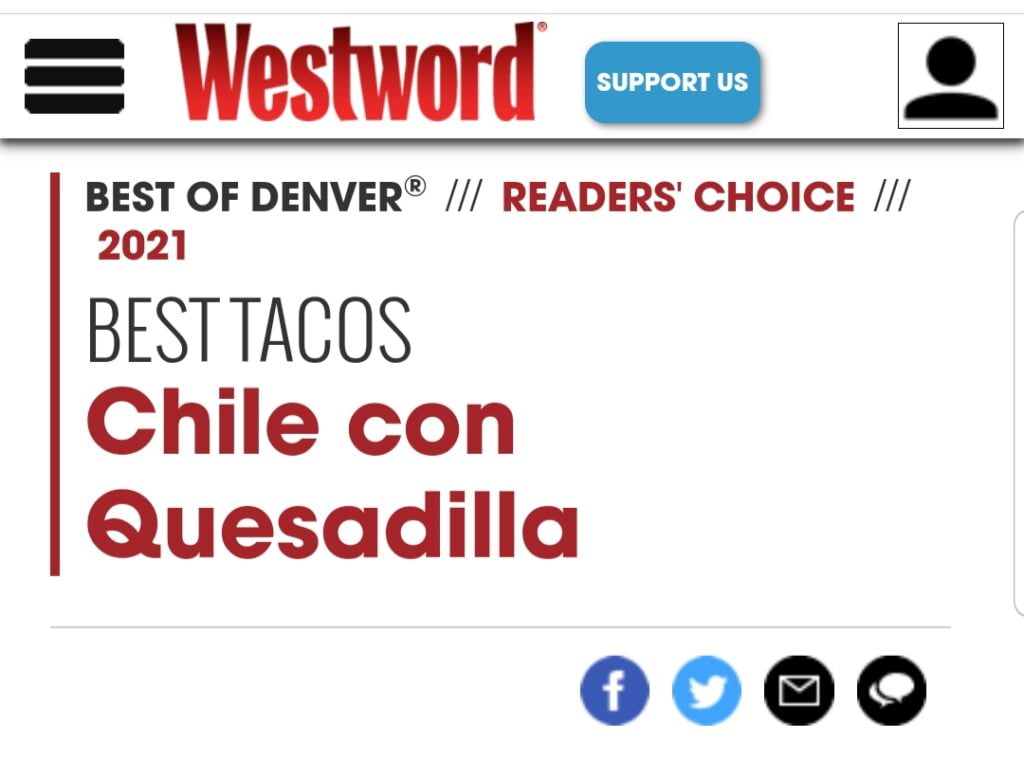 Chile con Quesadilla A food truck featuring award winning green chile